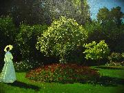 Lady in the garden, Claude Monet
